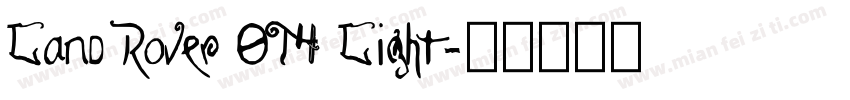Land Rover OT4 Light字体转换